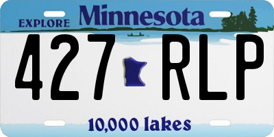 MN license plate 427RLP