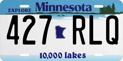 MN license plate 427RLQ