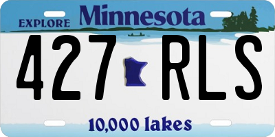 MN license plate 427RLS