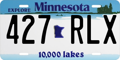 MN license plate 427RLX