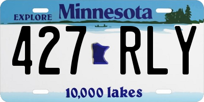MN license plate 427RLY