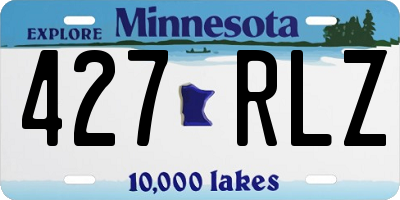 MN license plate 427RLZ