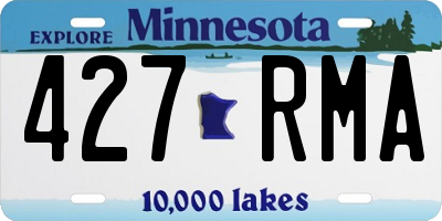 MN license plate 427RMA