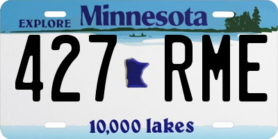 MN license plate 427RME