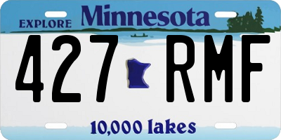 MN license plate 427RMF