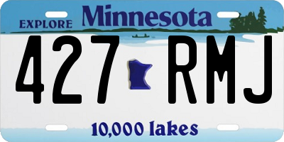 MN license plate 427RMJ