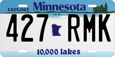MN license plate 427RMK