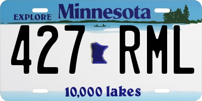 MN license plate 427RML