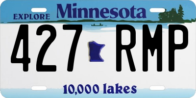 MN license plate 427RMP