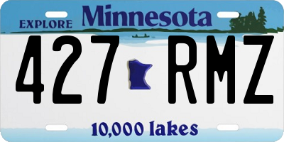 MN license plate 427RMZ