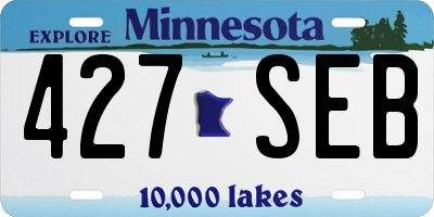 MN license plate 427SEB