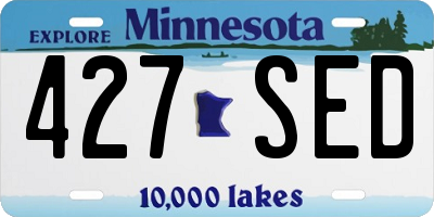 MN license plate 427SED