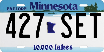 MN license plate 427SET