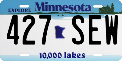 MN license plate 427SEW