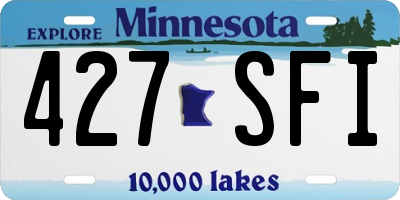 MN license plate 427SFI
