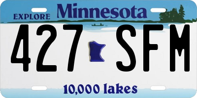 MN license plate 427SFM