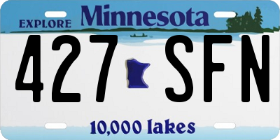 MN license plate 427SFN