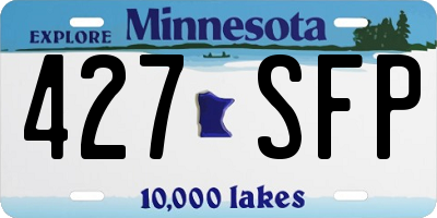 MN license plate 427SFP
