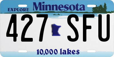 MN license plate 427SFU