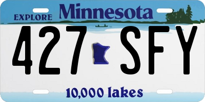 MN license plate 427SFY
