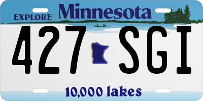 MN license plate 427SGI