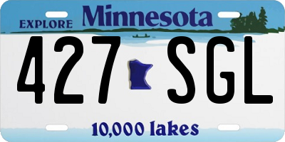 MN license plate 427SGL