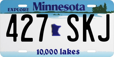 MN license plate 427SKJ