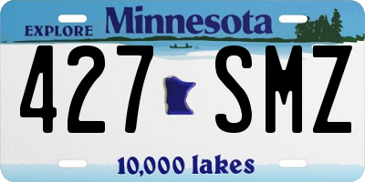 MN license plate 427SMZ