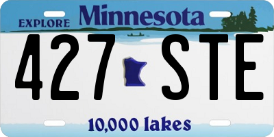 MN license plate 427STE