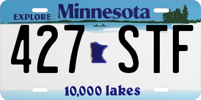 MN license plate 427STF