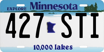 MN license plate 427STI