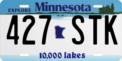 MN license plate 427STK