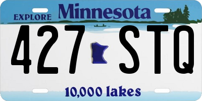 MN license plate 427STQ