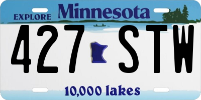 MN license plate 427STW
