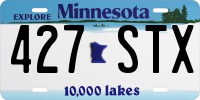 MN license plate 427STX
