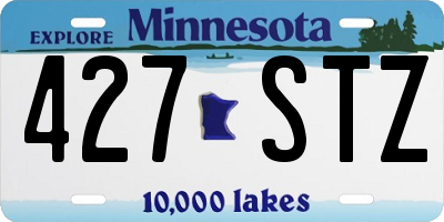 MN license plate 427STZ