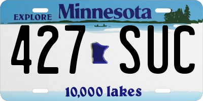 MN license plate 427SUC