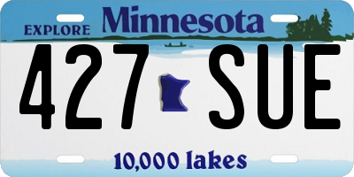 MN license plate 427SUE