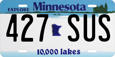 MN license plate 427SUS