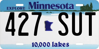MN license plate 427SUT
