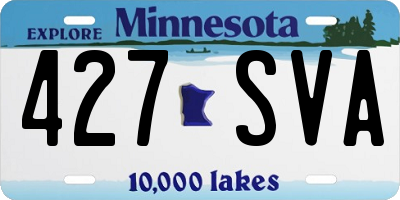 MN license plate 427SVA