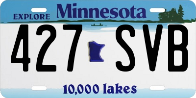 MN license plate 427SVB