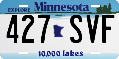 MN license plate 427SVF