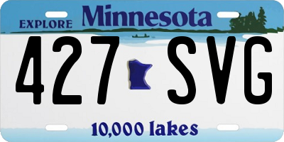MN license plate 427SVG