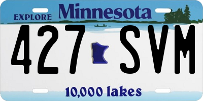 MN license plate 427SVM