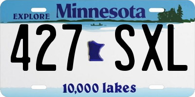 MN license plate 427SXL