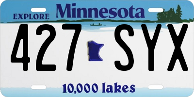MN license plate 427SYX