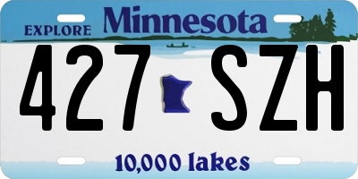 MN license plate 427SZH