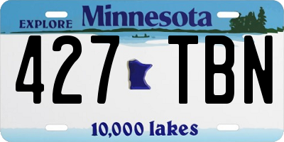MN license plate 427TBN