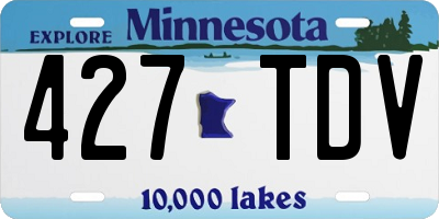 MN license plate 427TDV